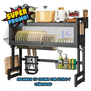 Organizador escurridor de platos ®🥤🍽️🫙