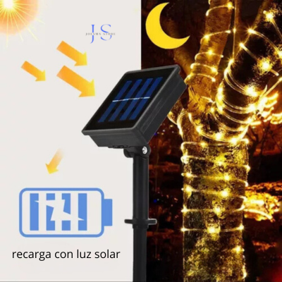 🌞🎄 ✨Luces para navidad con panel solar🌞✨ 🎁🎅20 metros