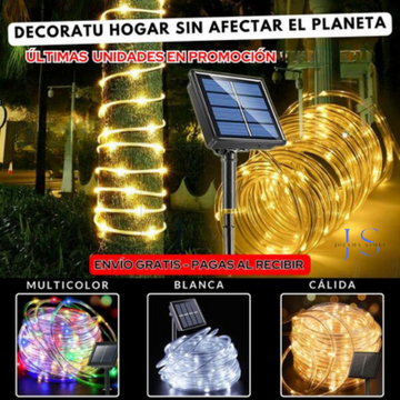 🌞🎄 ✨Luces para navidad con panel solar🌞✨ 🎁🎅20 metros.