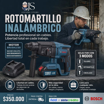 ROTOMARTILLO INALAMBRICO BOSH 128v